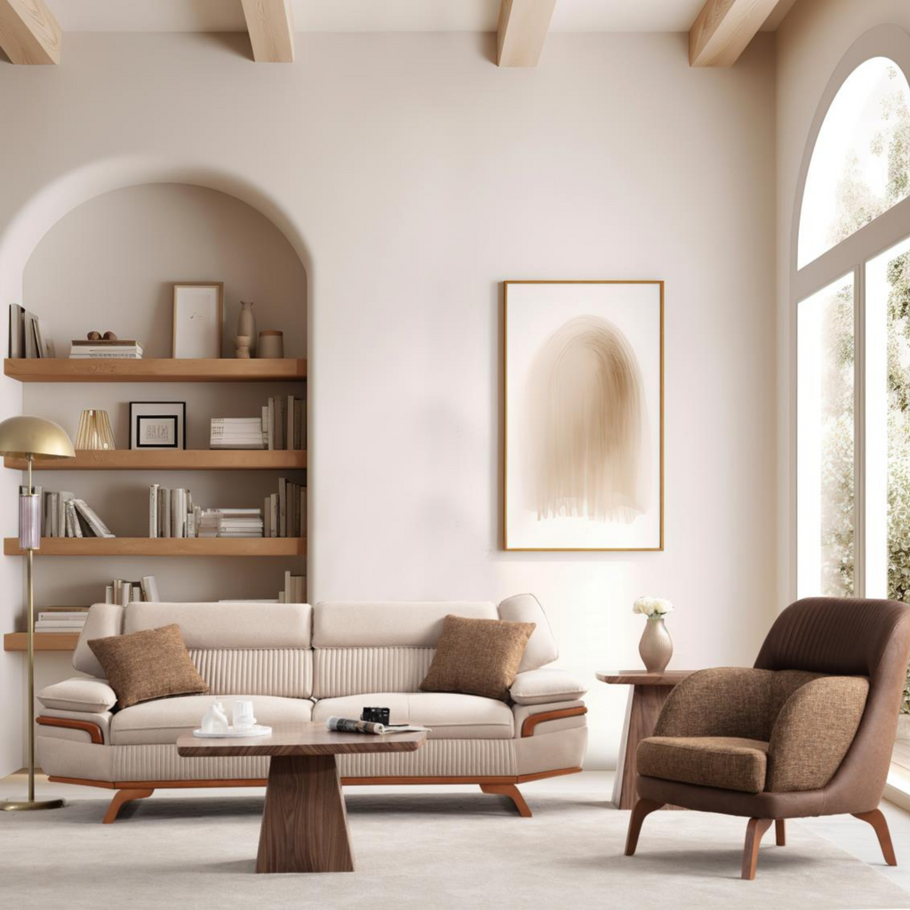 Canapé 3 Places PRESTON Beige