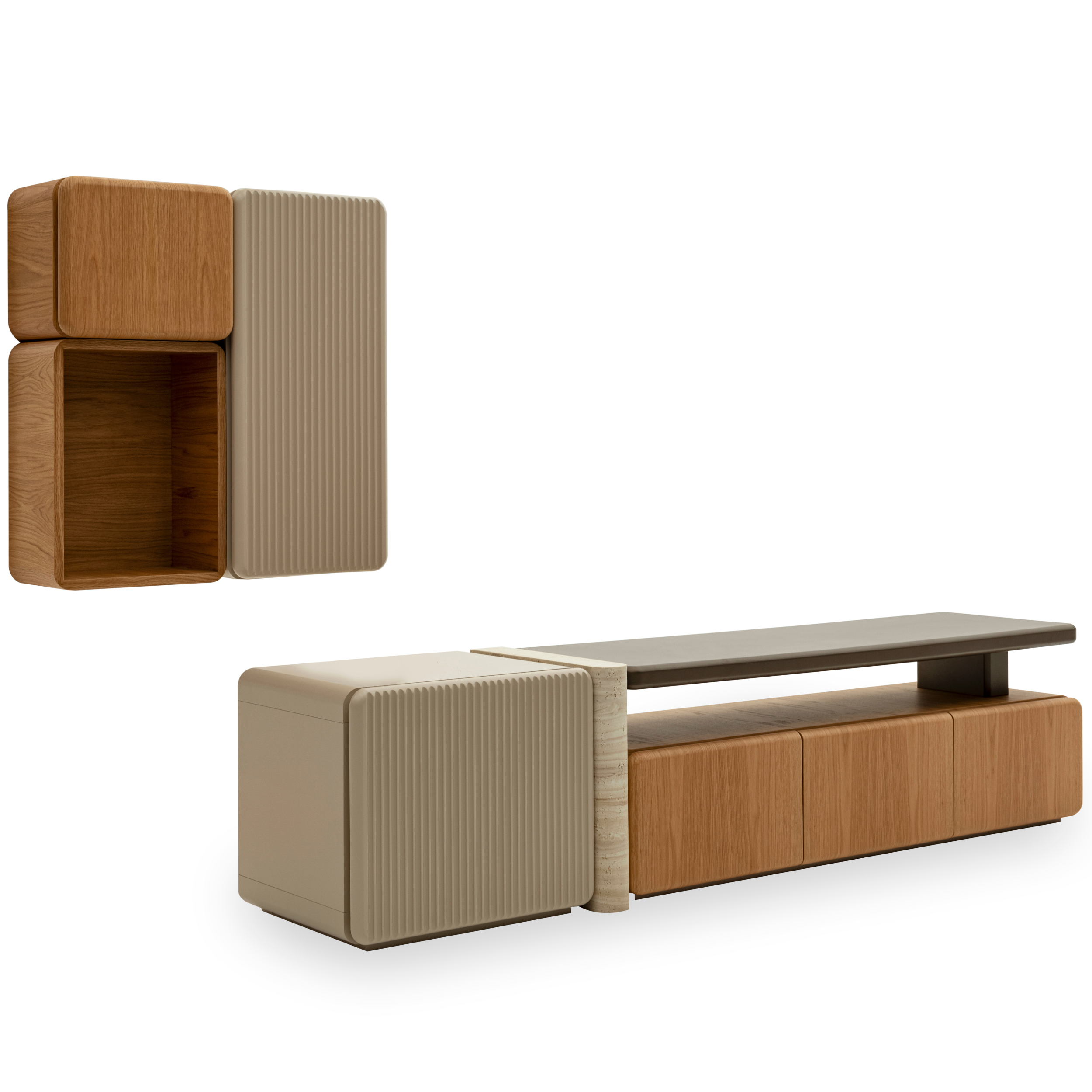 Meuble Tv FAIRMONT + Coffret mural